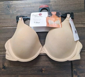 NEW 34C Secret Treasures T-Shirt Adjustable Strap Supportive Fit Bras Beige - Picture 1 of 5