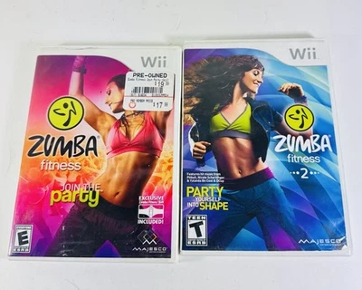 Lote de 2 Juegos Nintendo Wii Zumba Fitness 1 Y 2 ML416 Foto 1 de 3