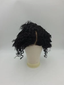 LUVME Short Curly Wig Natural Lightweight 100% Human Hair Glueless Dark Brown - Picture 1 of 5