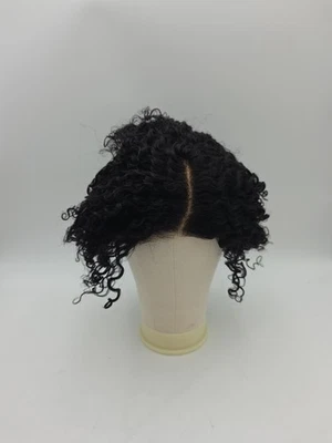 LUVME Short Curly Wig Natural Lightweight 100% Human Hair Glueless Dark Brown - Image 1 of 4
