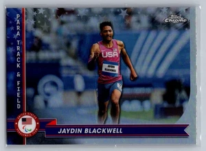 2024 Topps Chrome US Olympics #114 Jaydin Blackwell Refractor Para Track & Field - Picture 1 of 2