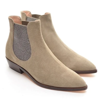 Womens Attilio Giusti Leombruni $465 Chelsea Boots 37 / 7 Beige Shoes New in Box - Image 1 of 4