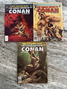 The Savage Sword of Conan the Barbarian #69,70,73 Marvel Magazine 1981-82 🔥 - Picture 1 of 9