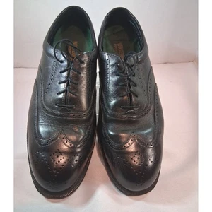 WOLVERINE Zapatos de Trabajo Oxford Punta de Ala de Cuero Negro Hombres Talla 8 M - Imagen 1 de 9