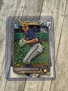 2025 Bowman Chrome Baseball Cristopher Acosta Chrome 1st Mini Diamonds  - Bild 1 von 2