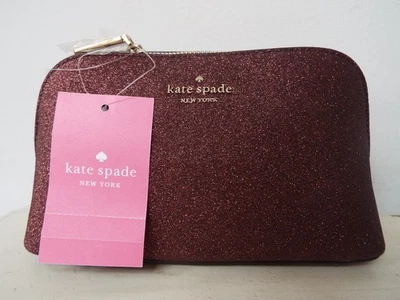 Новый Kate Spade Shimmy блестящая ткань маленькая косметичка K4709 глубокий Nova $69 - Изображение 1 из 4