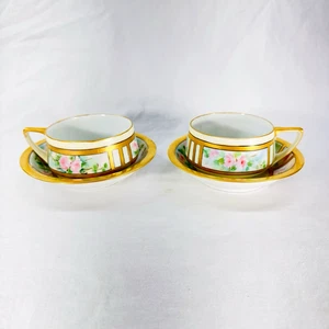 Antike Rosenthal Donatello Teetasse und Untertasse Art Deco Selb Bavaria 2er Set - Bild 1 von 7