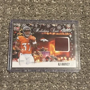 RJ Harvey 2025 Panini Absolute Holiday Suit Patch RC Denver Broncos - Bild 1 von 2