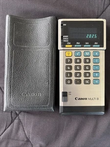 Vintage Canon Multi 8 Palmtronic MD-8 Taschenrechner mit Hülle getestet/funktionstüchtig - Bild 1 von 3