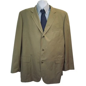 Brooks Brothers 2-Button Sport Coat Brookscool Poplin 46 XL Travel Blazer FLAW - Picture 1 of 10