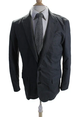 Мужская куртка J Crew с воротником и длинными рукавами без подкладки на двух пуговицах серая размер M - Изображение 1 из 4