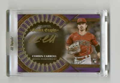 2023 Topps Five Star Baseball CORBIN CARROLL 14/25 GOLDEN GRAPHS - Image 1 of 2