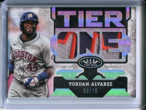 2025 Topps Tier One Jordan Alvarez Game Used Relic Die-Cut Silver 02/10 - Bild 1 von 2