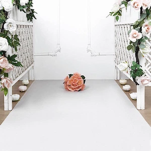 WHITE 100 ft PVC AISLE RUNNER Wedding Ceremony Carpet Party Events Decorations - Picture 1 of 8