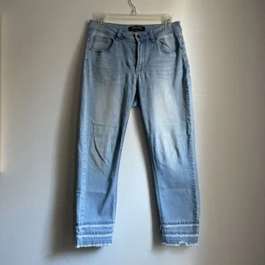 Charlie B Mid Rise Slim Leg Damen Rüschen Knöchel Muster Jeans Größe 8 - Bild 1 von 15