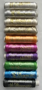 Presencia Thread 10 Spool Rayon 25 Grams Green Purple Blue Silver Pink Orange  - Picture 1 of 4