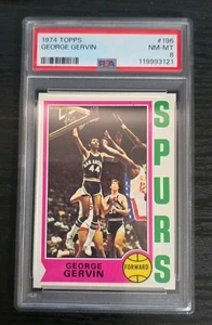 1974 Topps #196 George Gervin PSA 8 - Foto 1 di 4