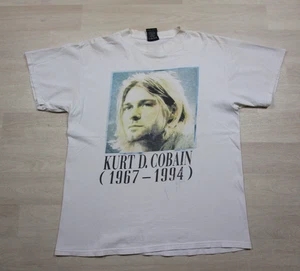 T-shirt vintage Nirvana (XL) Kurt Cobain ricordo fine musica 1994 dipinto - Foto 1 di 15