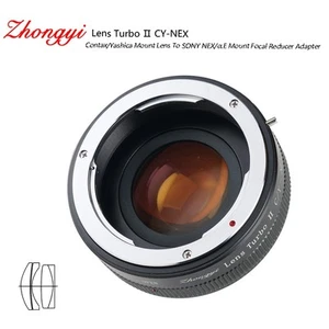 Lens Turbo II adapter for Contax Yashica mount lens to Sony E-mount NEX α6500 - Picture 1 of 4