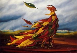 The Autumn Bird 1970•German Artist Siegbert Hahn Postcard - Picture 1 of 1