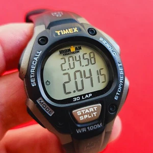 Timex Ironman 30 Lap Watch Black & Silver 170 Iron Man Chronograph Retro - Picture 1 of 9