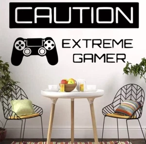 Extreme Gamer Video Game Controller Wall Decal Wall Sticker Free Shipping Sale - Picture 1 of 1