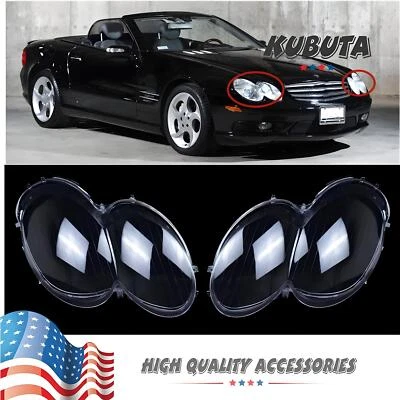 For 2003-2008 Mercedes-Benz W230 SL500 SL600 Front Headlight Lens Cover LH & RH Foto 1 de 4