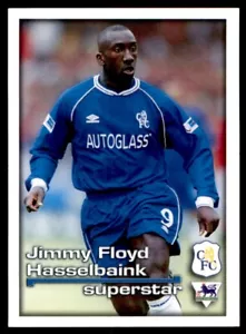 Merlin Premier League 2001 - Superstar Jimmy Floyd Hasselbaink Chelsea No. 86 - Picture 1 of 2