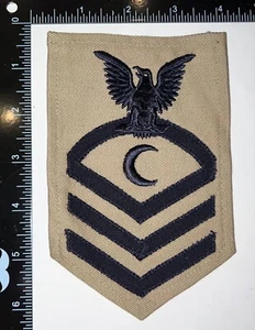 WW2 Era US Navy USN Steward Cook Chief Petty Officer CPO Rating Rate KHAKI Patch - Picture 1 of 2
