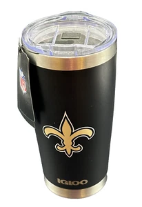 NFL New Orleans Saints Igloo Stainless Steel 20 oz. Travel Tumbler With Lid NEW - Picture 1 of 6
