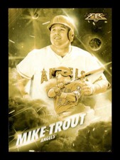 2017 Topps Fire Fired Up Gold Minted Mike Trout #F-5 Short Print SP Angels 