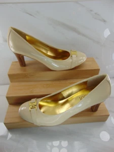 Ralph Lauren "BRANDNEU" MID/HIGH Heel Pumps 8 B Lack Beige NEUWERTIG! - Bild 1 von 6