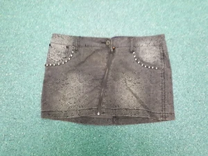 Chillin Jeans Denim Minirock Taille 35" Länge 12" dunkelgrau Damen Jeansrock - Bild 1 von 2