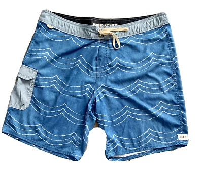 Pantalones cortos Reef Board azul y gris XL para hombre Foto 1 de 4