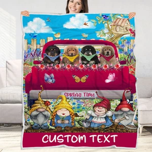 Tibetan Mastiff Dog Blanket Personalized Throw Woven Fleece Sherpa Designs NWT - Picture 1 of 19