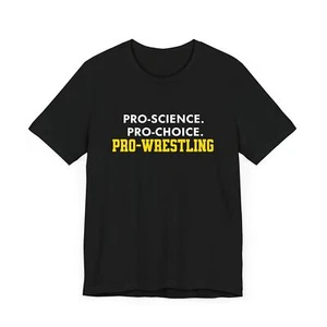 Vintage Wrestling T-Shirt, 70s 80s Pro Science Tee, Funny Unisex Tee, Pro Choice - Picture 1 of 11