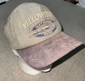 Yellowstone Cap Vtg See Pics Hiking Adjustable Strap Hat National Park - Picture 1 of 19