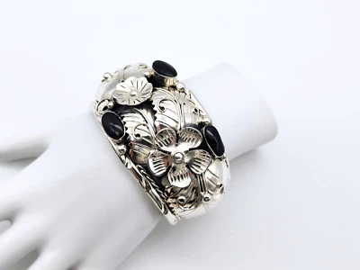 PULSERA PLATA ESTERLINA 950 PLATERIA DANIELA FLORES Y ÓNIX FIRMADA POR TAXCO MEXICO Foto 1 de 4