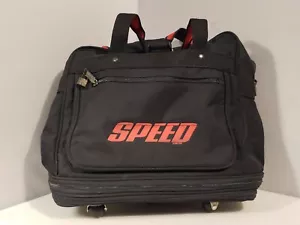 Olympia Heavy Duty 3 Level Expandable Black Travel Bag Wheels 94 Speed The Movie - Picture 1 of 10