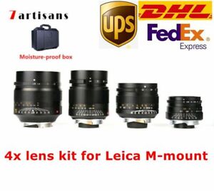 7artisans 28mm F1.4 35mm F2.0 50mm F1.1 75mm F1.25 Lens Set for Leica M mount