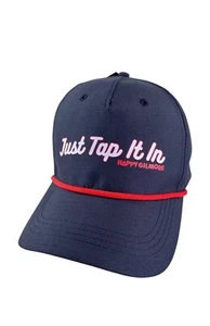 Happy Gilmore Golf Hat "Just Tap It In New Snap Back Black W/Red Accent Hat - Picture 1 of 3