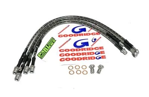 Goodridge Braided Brake Hoses Kit Clear New Performance Parts for BMW X5 E53 - Picture 1 of 8
