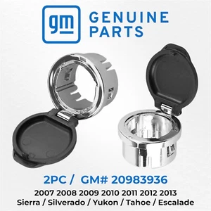 2pc OEM 12v Car Power Outlet Receptacle Cover 2007-13 Sierra Silverado 20983936 - Picture 1 of 14