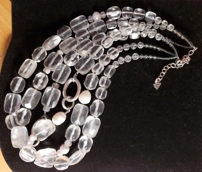 Collar multihilo Silpada ágata, perla, cerámica, vidrio y SS Foto 1 de 4