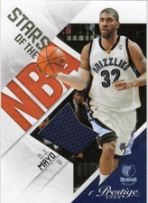 O.J. Mayo 2009-10 Prestige Stars of the NBA Game Worn Jersey #14 Grizzlies /250