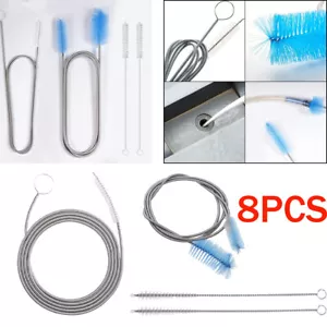 8PCS Flexible Pipe Dredging Brush Drain Cleaner for Sink, Hair and Clog Removal - Picture 1 of 13