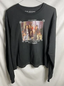 FRIENDS Sweater Womens 2XL Black Cut Off PullOver - Picture 1 of 5
