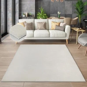 Teppich Einfarbig Flauschiger Kurzflor Shaggy Flokati Wohnzimmerteppich Zimmer - Bild 1 von 15
