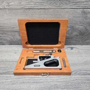 Starrett No.995 Präzisionshobel Messgerät mit Aufsätzen Original Holzkoffer USA - Bild 1 von 13