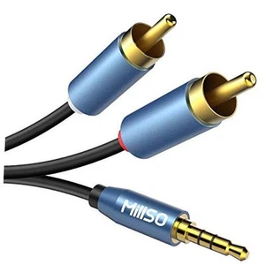 RCA to 3.5mm Adapter AUX Cable 3.5 mm 1/8 to RCA Male Premium Stereo 3.3 Feet - Picture 1 of 7